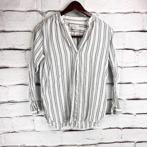 Loft striped popover blouse S tunic